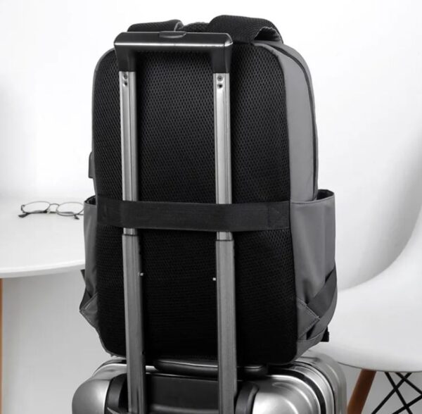 Anti-Theft Business Waterproof Laptop Backpack, suitable for both men and women, made with durable Oxford material. Includes a built-in USB port for convenient on-the-go charging. - Image 6